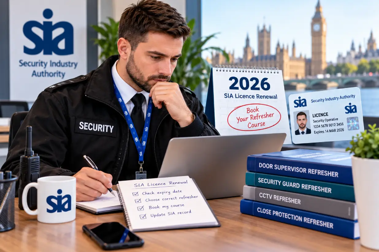 SIA Licence Renewal 2026: Which Refresher Course Do You Need and How to Book It